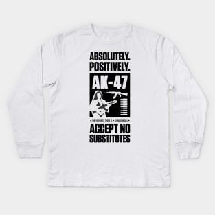 AK-47 Jackie Brown reference (black version) Kids Long Sleeve T-Shirt